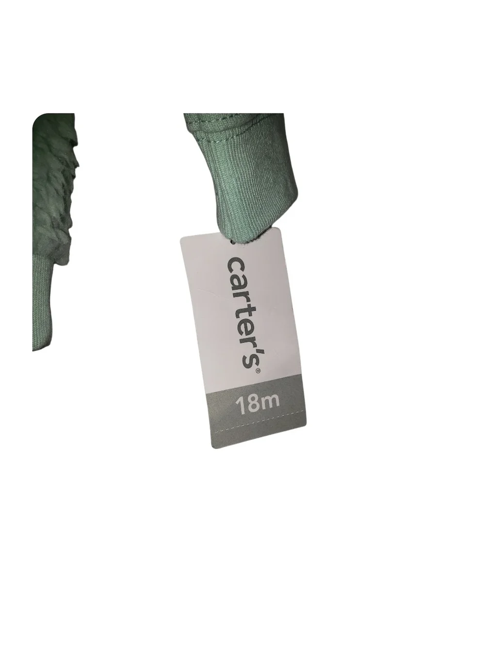 Carter's Sherpa Quarter-Zip Hoodie in Mint Green